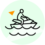 Jet-ski Icon Extreme Sports Jet Skiing