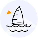Sailboat Icon Extreme Sports Jet Skiing