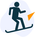 Snowboarding Icon Downhill Skiing